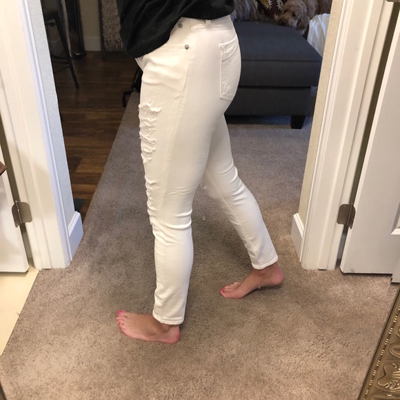 White destroyed skinny jeans - Picture 2 of 5